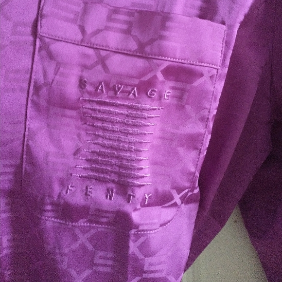 Savage X Fenty Purple Satin Robe Size Medium - Picture 3 of 8